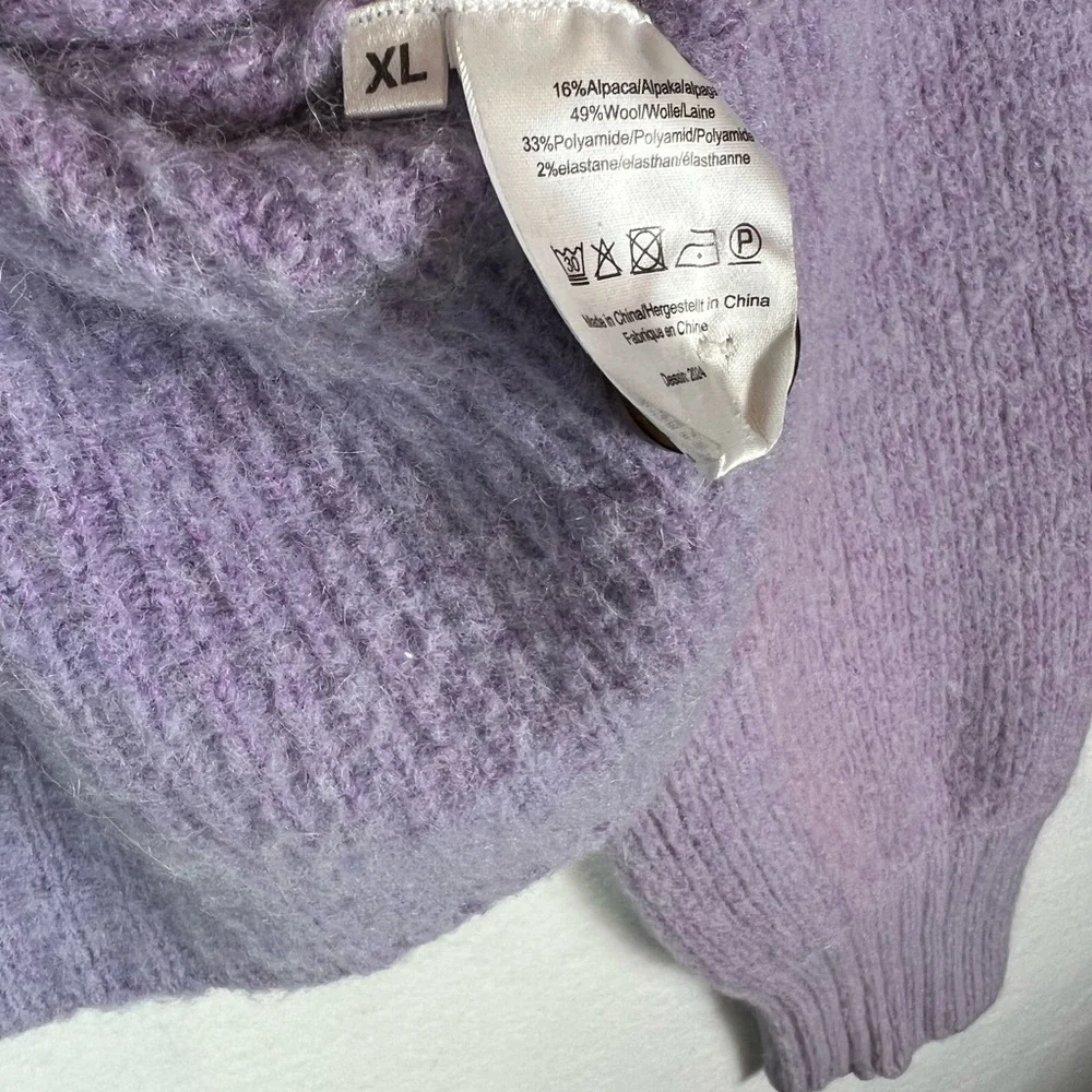 Baum Und Pferdgarten alpaca blend cardigan button closure balloon sleeves. - Picture 10 of 11